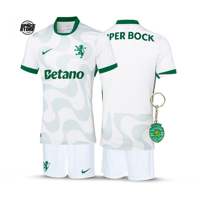 Conjunto Infantil Sporting Alternativa Branca 2025/26
